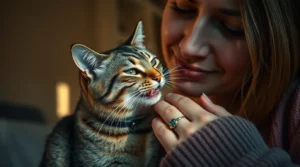 A close-up of a cat licking its owner’s hand, highlighting the question, "Why do cats lick you?" and the deeper meaning behind this behavior.