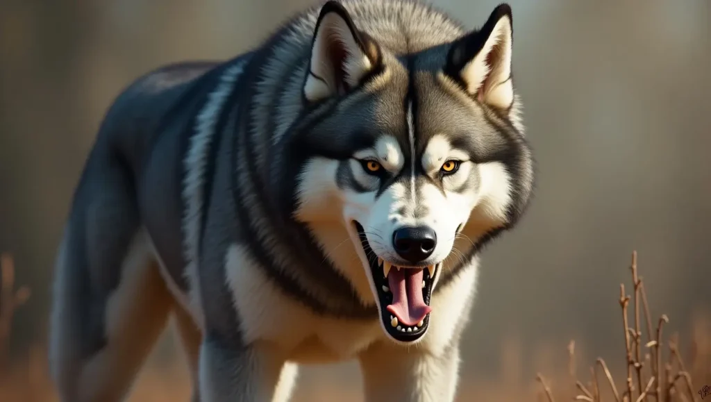 Alaskan Malamute showcasing strength among the most dangerous dog breeds.