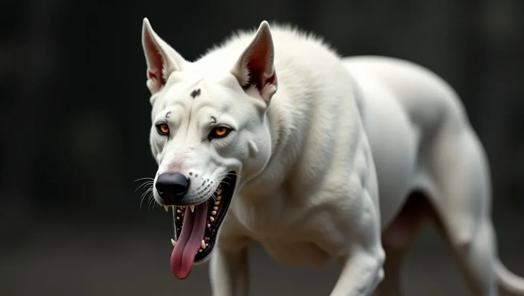 Dogo Argentino appearing powerful among the most dangerous dog breeds.