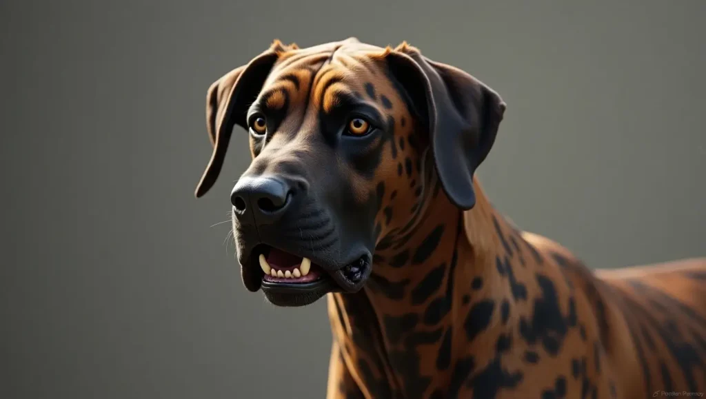 Great Dane displaying size and strength among the most dangerous dog breeds.
